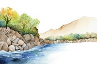 River border outdoors painting nature.