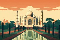 Taj mahal architecture building outdoors. AI generated Image by rawpixel.