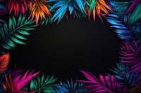 Leaves in vibrant gradient holographic neon backgrounds graphics pattern.