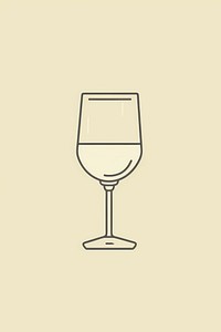 Wine glass drink line transparent.
