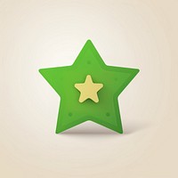 PNG 5 pointed star symbol green decoration. AI generated Image by rawpixel.
