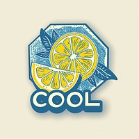 Decagon lemon fruit logo. AI generated Image by rawpixel.