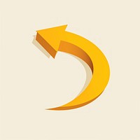 Bold curve yellow symbol shape. AI generated Image by rawpixel.