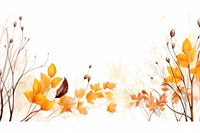 Orange and yellow autumn wild flowers backgrounds pattern branch.