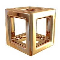The ancient Cube gold white background accessories.