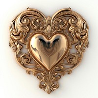 Rococo Heart jewelry locket brooch.