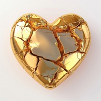 Broken Heart shape gold jewelry broken.