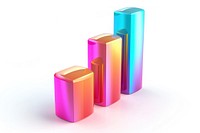 Business graph icon cylinder white background investment.