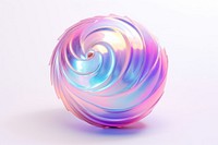 Sphere spiral white background confectionery.