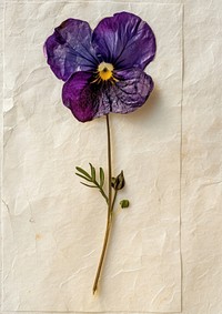 Real Pressed a Purple flower purple plant pansy.