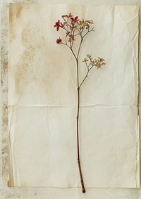 Real Pressed a Wildflower plant paper wall.