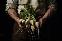 Vegetable holding radish farmer. AI generated Image by rawpixel.