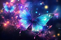 Butterfly purple light illuminated. AI generated Image by rawpixel.