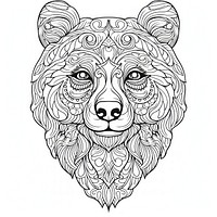 Bear head sketch doodle drawing. AI generated Image by rawpixel.