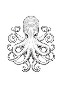 Octopus sketch doodle art. AI generated Image by rawpixel.
