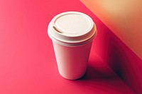 Coffee cup packaging  pink mug red.