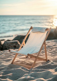 Beach chair  furniture summer tranquility.