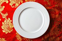 Plate  porcelain white food.