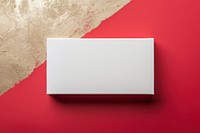 Tea box packaging  white wall red.