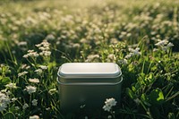 Camping food set packaging  flower outdoors nature.