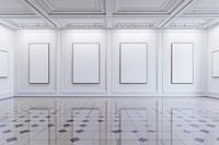 Gallery wall flooring architecture backgrounds.