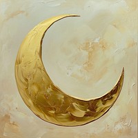 Golden Crescent Moon moon crescent painting.