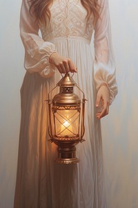 Hand holding Ramadan Lantern lantern dress adult.