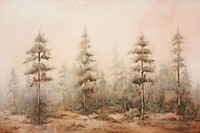 Pine forest landscape painting backgrounds.
