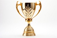 Golden trophy white background achievement drinkware.