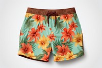 Hawaiian short shorts underpants frangipani. AI generated Image by rawpixel.