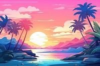 Island landscape backgrounds outdoors. AI generated Image by rawpixel.