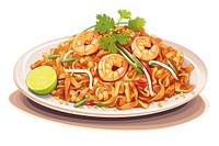 Pad thai noodle food meal.