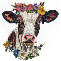A Cow embroidery livestock pattern.