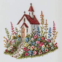 Christ Church embroidery pattern flower.