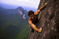 Brazilian man climbing outdoors recreation.
