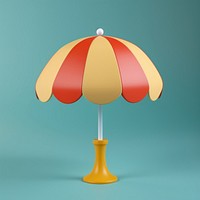 A beach umbrella lamp architecture decoration.
