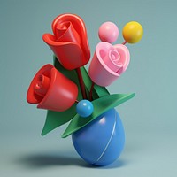 A Valentine rose bouquet art graphics flower.