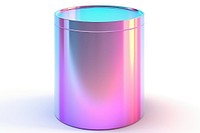 Cylinder iridescent cylinder white background abstract.
