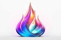 Fire icon iridescent pattern accessories creativity.
