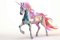 Unicorn iridescent animal mammal horse.