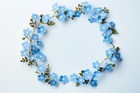Floral frame forget me not flower jewelry nature.