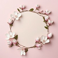 Floral frame magnolia flower photography blossom.