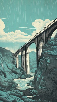 Bridge architecture outdoors viaduct. AI generated Image by rawpixel.