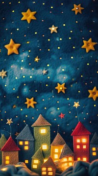Wallpaper of felt starry city lights backgrounds christmas constellation.