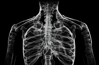 X ray photography of a human body x-ray black radiography. AI generated Image by rawpixel.