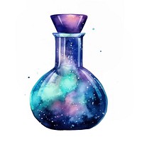 Laboratory in Watercolor style bottle galaxy vase.
