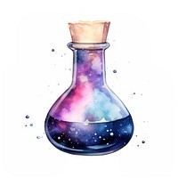 Laboratory in Watercolor style bottle galaxy glass.