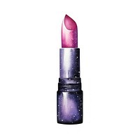 Lipstick in Watercolor style cosmetics star white background.