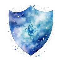 Shield in Watercolor style galaxy star protection.