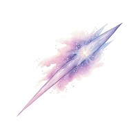 Shooting star in Watercolor style galaxy white background illuminated.